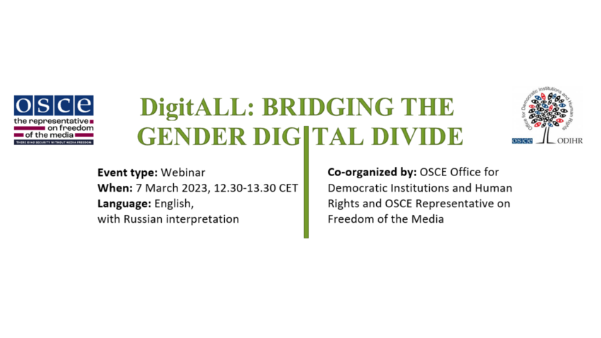 DigitALL: Bridging the gender digital divide | OSCE Representative on ...