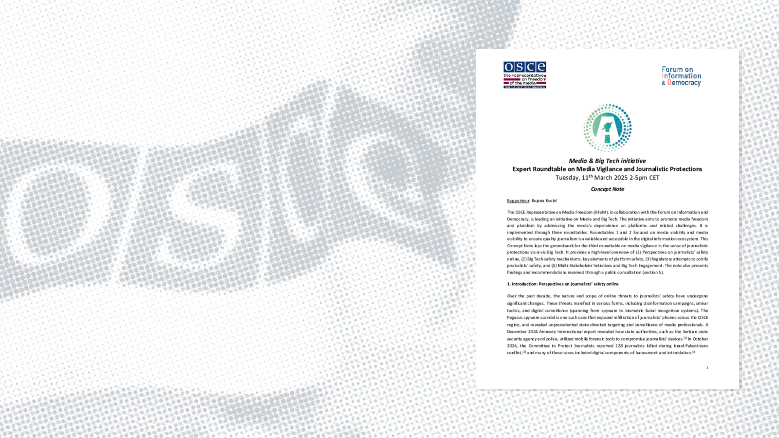 Concept Note - Media & Big Tech - 3rd RT Media Vigilance & Journalistic Protections