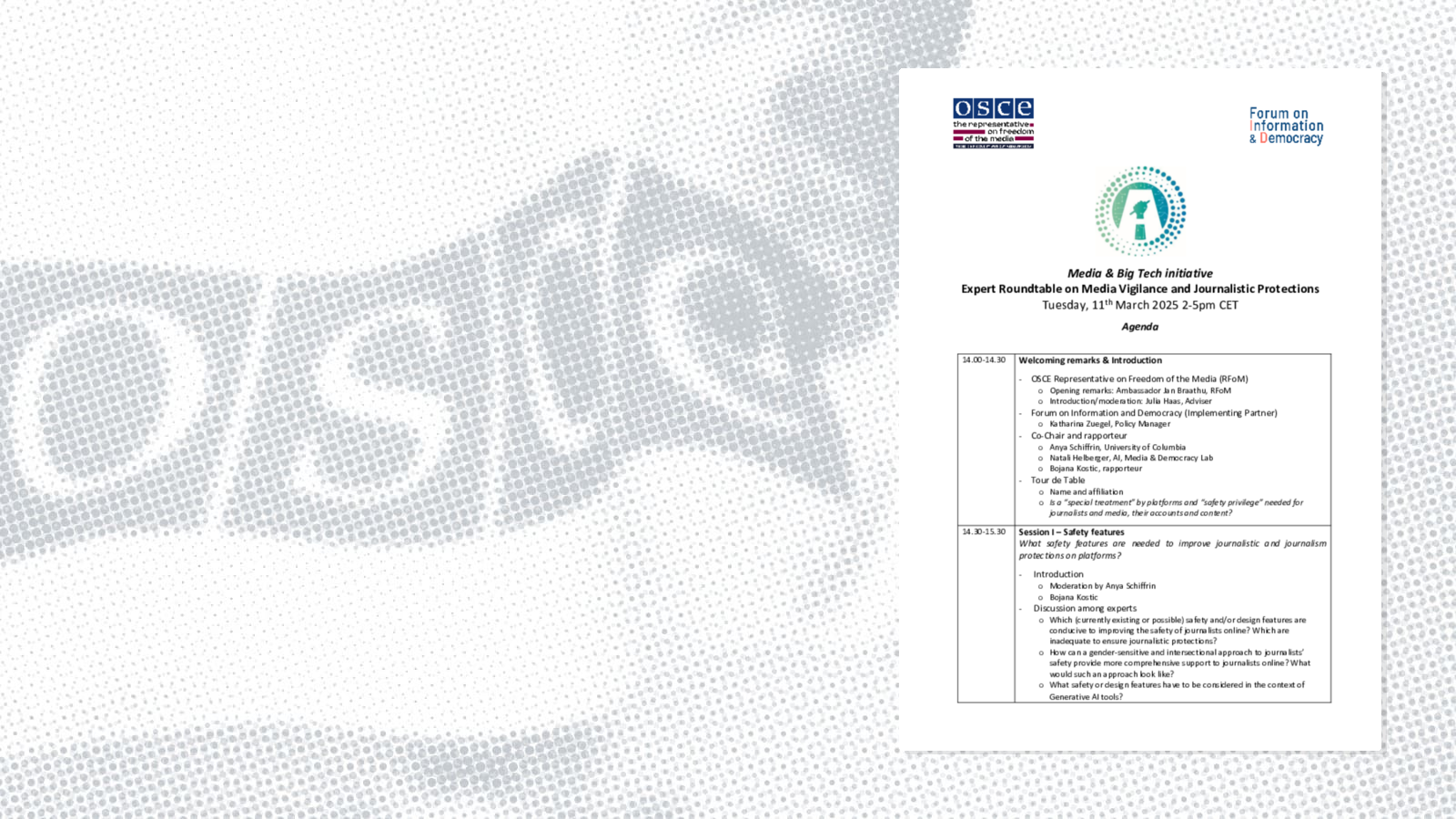 Agenda - Media & Big Tech - 3rd RT Media Vigilance & Journalistic Protections