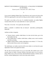 Speech by Paul Caruana Galizia