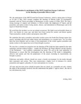 Declaration by participants of the OSCE South East Europe Conference on the shooting of journalist Olivera Lakić