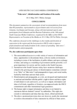 Conclusions from the 14th South Caucasus Media Conference