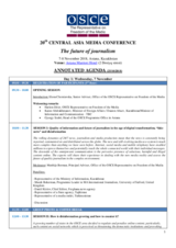 Central Asia Media Conference 2018 - Annotated Agenda