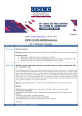 Central Asia Media Conference 2018 - Annotated Agenda