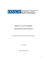 Legal Analysis on the Draft Law on Media