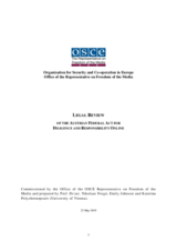 Legal Review of the Austrian draft Law on Diligence and Responsibility Online