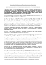 Joint declaration on freedom of expression and the Internet