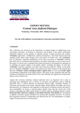 Conclusions and Recommendations of the First Central Asia Judicial Dialogue 2018