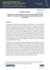 Conference outcome report