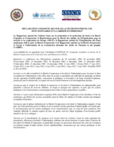 Déclaration Conjointe sur les Acteurs Politiques, les Fonctionnaires et la Liberté d’expression