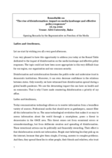 Roundtable on “The rise of disinformation: impact on media landscape and effective policy responses"