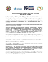 Joint Declaration on Freedom of Expression and Gender Justice