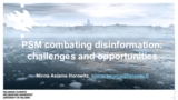 Minna Aslama Horowitz: PSM combating disinformation: challenges and opportunities