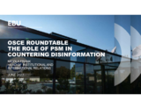 Nicola Frank, Head of Institutional and international relations EBU: OSCE roundtable on the role of PSM in countering disinformation