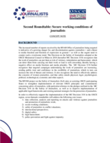  Safety of Journalist 2nd Roundtable - Concept Note