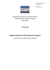 Report by the OSCE Representative on Freedom of the Media, Ms. Teresa Ribeiro