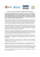 Joint Declaration on AI, Freedom of Expression and Media Freedom