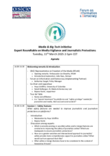 Agenda - Media & Big Tech - 3rd RT Media Vigilance & Journalistic Protections