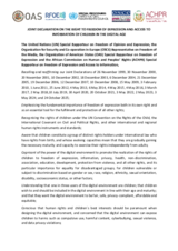 Joint Declaration on the Right to Freedom of Expression and Access to Information of Children in the Digital Age