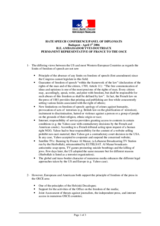 Speech by Ambassador Yves Doutriaux of France