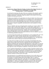 Statement by the Permanent Mission of Germany to the OSCE