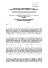Statement by Ambassador Yusuf Buluc, Permanent Representative of Turkey to the OSCE