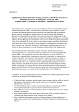 Statement by the Permanent Mission of Germany to the OSCE