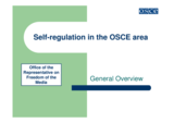 Self-regulation in the OSCE area