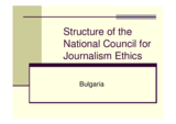 Structure of the National Council for Journalism Ethics