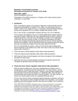 Regulation of decentralised networks: Necessities and problems for freedom of the media