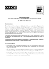 Paris Recommendations on Libel and Insult Laws