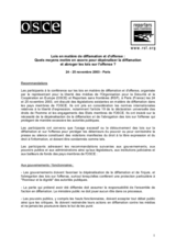 Paris Recommendations on Libel and Insult Laws (fr)