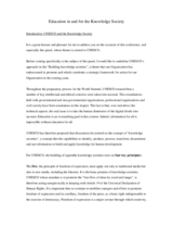 Education in and for the Knowledge Society, presentation by Sylvie Coudray (UNESCO)