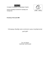 Joint OSCE/Council of Europe Review on Two Draft Freedom of Information Laws in Azerbaijan (az)