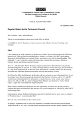 Report to the Permanent Council