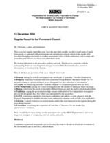 Report to the Permanent Council by the OSCE Representative on Freedom of the Media