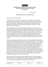 Statement at the Permanent Council