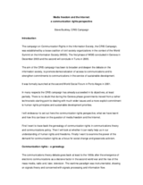 Media freedom and the Internet: a communication rights perspective, presentation by Steve Buckley, CRIS Campaign