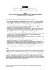 Annex to the statement of the OSCE Representative on Freedom of the Media