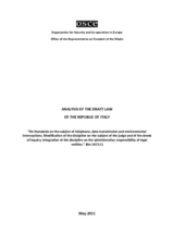 Analysis of Draft Law 1415-C of the Republic of Italy