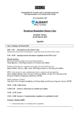 Broadcast Regulation Master Class