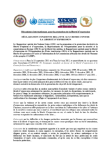Joint declaration on crimes against freedom of expression