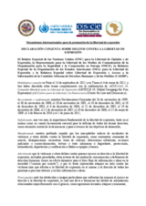 Joint declaration on crimes against freedom of expression