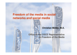 Presentation by Christian Möller, Expert, Office of the OSCE Representative on Freedom of the Media