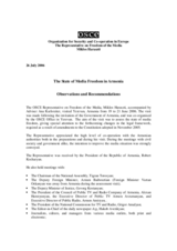 The State of Media Freedom in Armenia