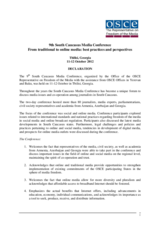 Declaration - From traditional to online media: best practices and perspectives