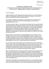 Statement on behalf of Sweden