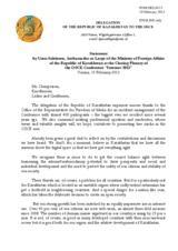 Statement by Kazakhstan