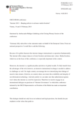 Statement by Germany