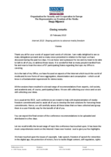 Closing remarks by Dunja Mijatović